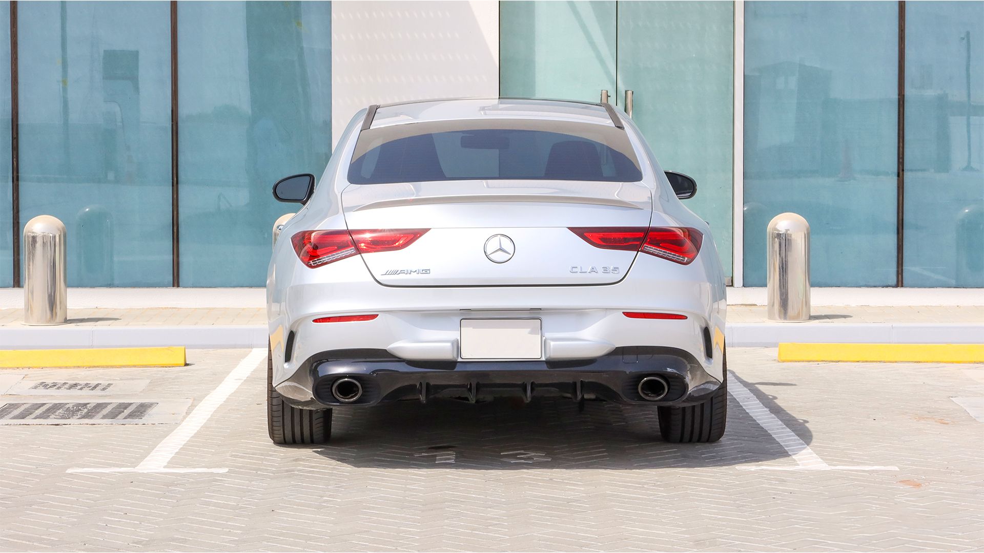 Silver Mercedes Benz AMG CLA 35 2021